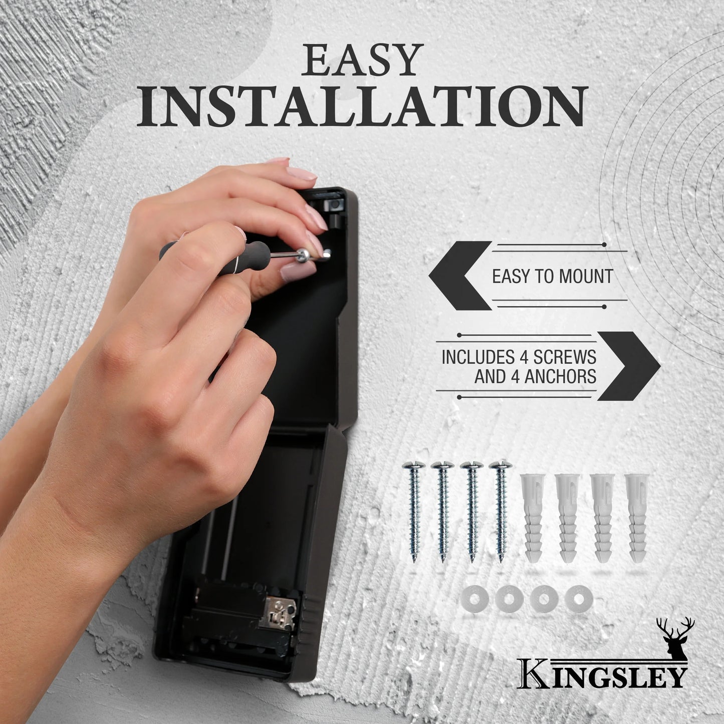 Key Lock Box - Guard-A-Key, Secure Weatherproof Key Box Wall Mount for Indoors and Outdoors, 4 Digit Resettable Combination Code, Large Capacity for Storing Spare Keys